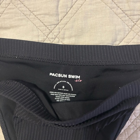 PacSun Black Ribbed Bikini Set - Picture 3 of 3